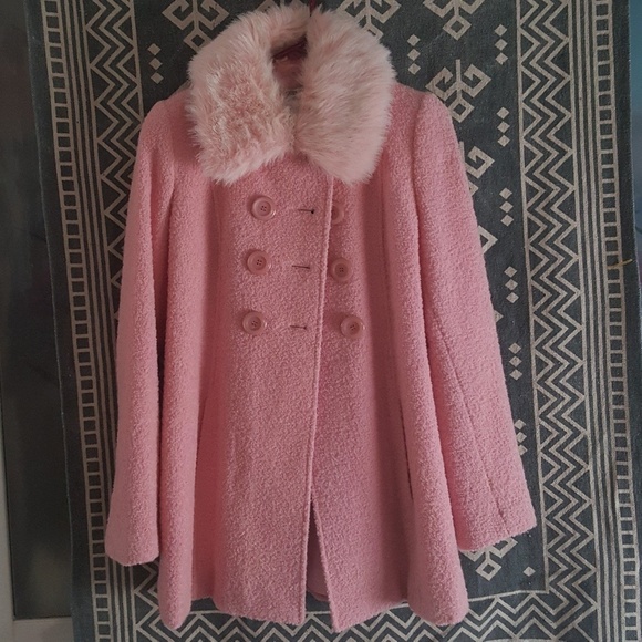 guess pink fur jacket